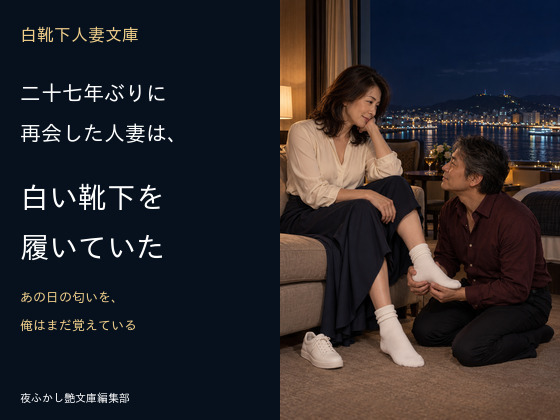 白い靴下を履いた美沙と、その足元に寄り添う達也